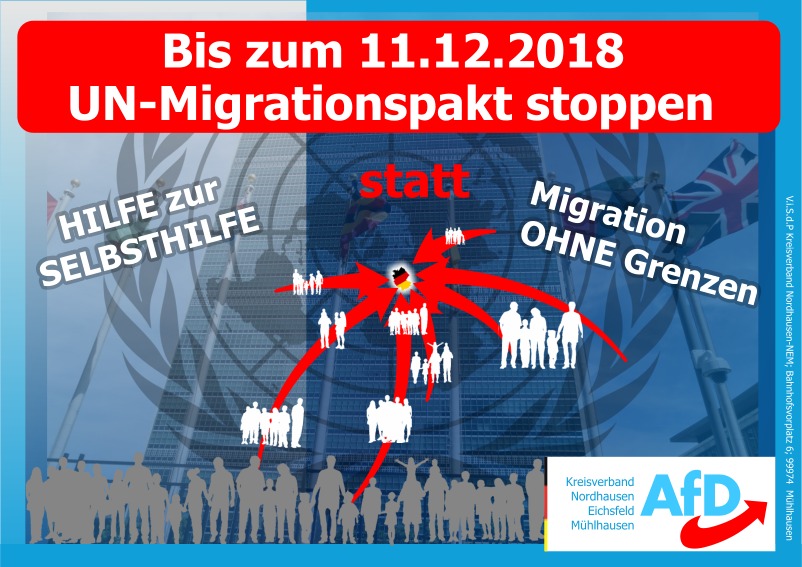 Migrationspakt STOPPEN – RICHTUNGSWECHSEL IN DEUTSCHLAND – JETZT!