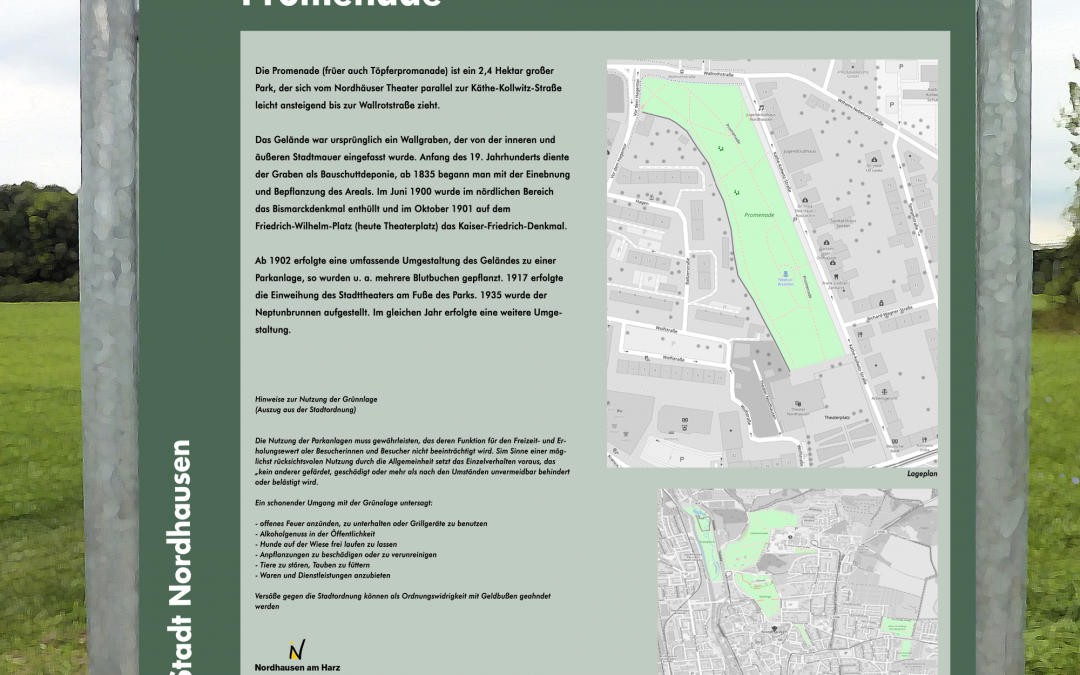 Info-Tafeln für Nordhäuser Parks